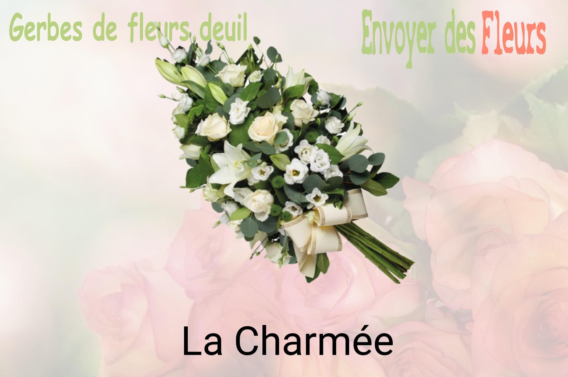Gerbe de fleurs de deuil livrée à La Charmée